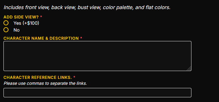 Reference Sheet Options